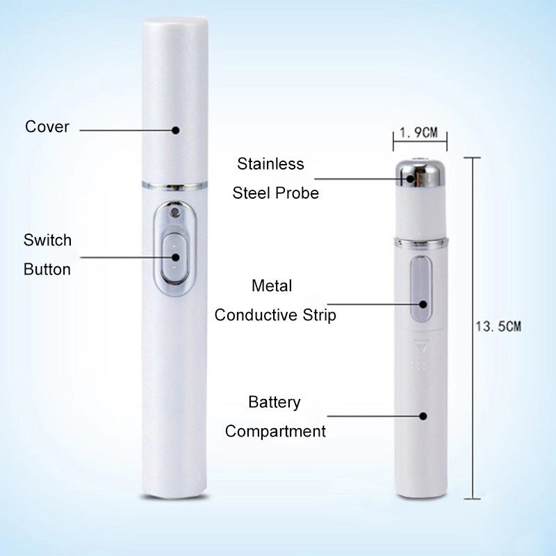 Blue Light Acne Therapy Pen by Everyday Auraa, LED skin treatment device for acne scars, wrinkles, and skin rejuvenation.