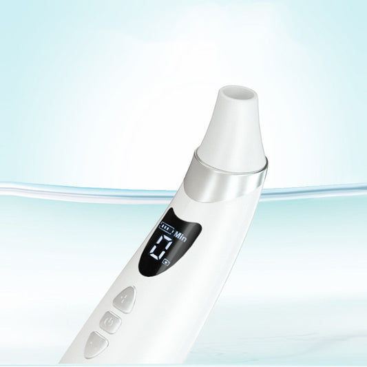 Everyday Auraa blackhead remover vacuum with camera, LED display, and skin care essentials for pore cleansing.