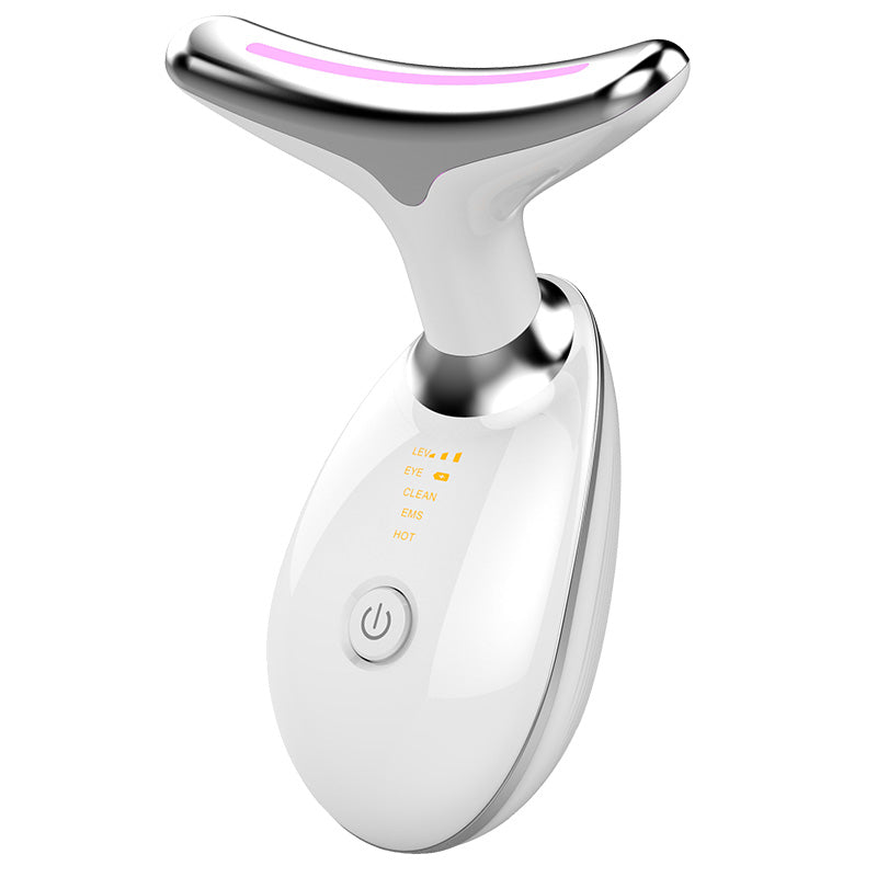 Pair of Everyday Auraa EMS Thermal Neck Lifting Massager earrings with LED light therapy and microcurrent technology.