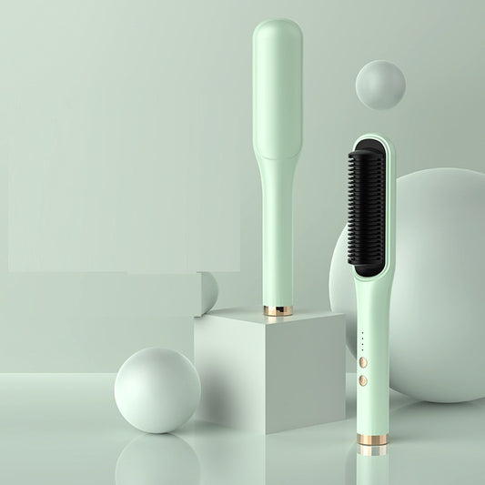 Everyday Auraa Hot & Cool Air Hair Straightener Brush with heated comb and styling controls for fast hair styling.