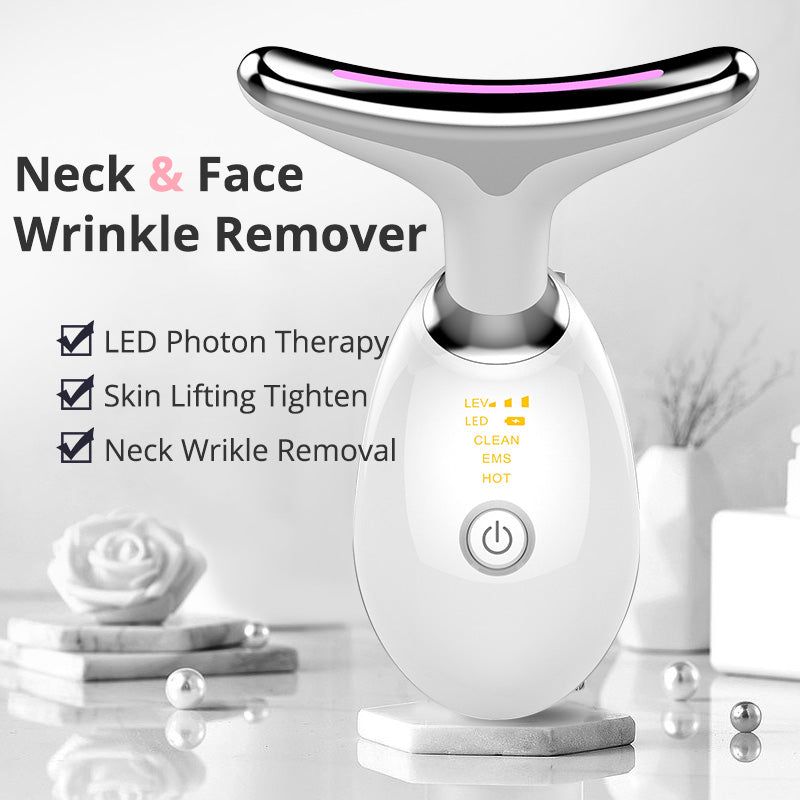 Image of Everyday Auraa EMS Thermal Neck Lifting Massager with LED light therapy and microcurrent features.
