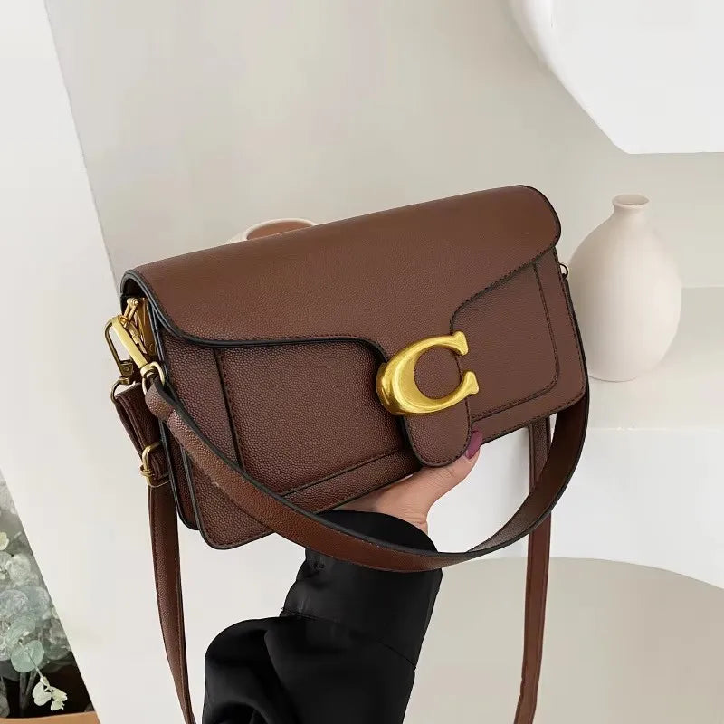 Women’s small square crossbody bag by Everyday Auraa, elegant caviar-textured PU shoulder handbag with compact design