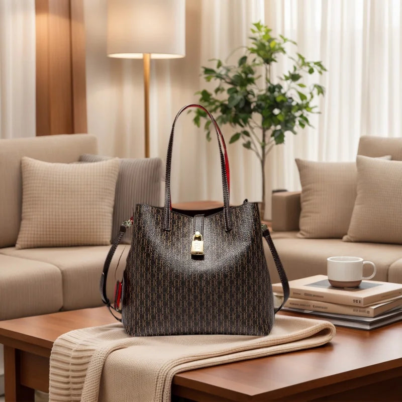 CH Women’s premium crossbody tote bag by Everyday Auraa with large capacity, letter print, PU leather, ideal for daily commuting.