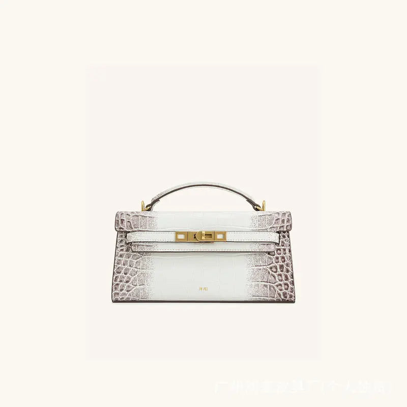 Elegant JW PEI crocodile pattern handbag for women, featuring a PU crossbody shoulder bag with a designer style by Everyday Auraa.