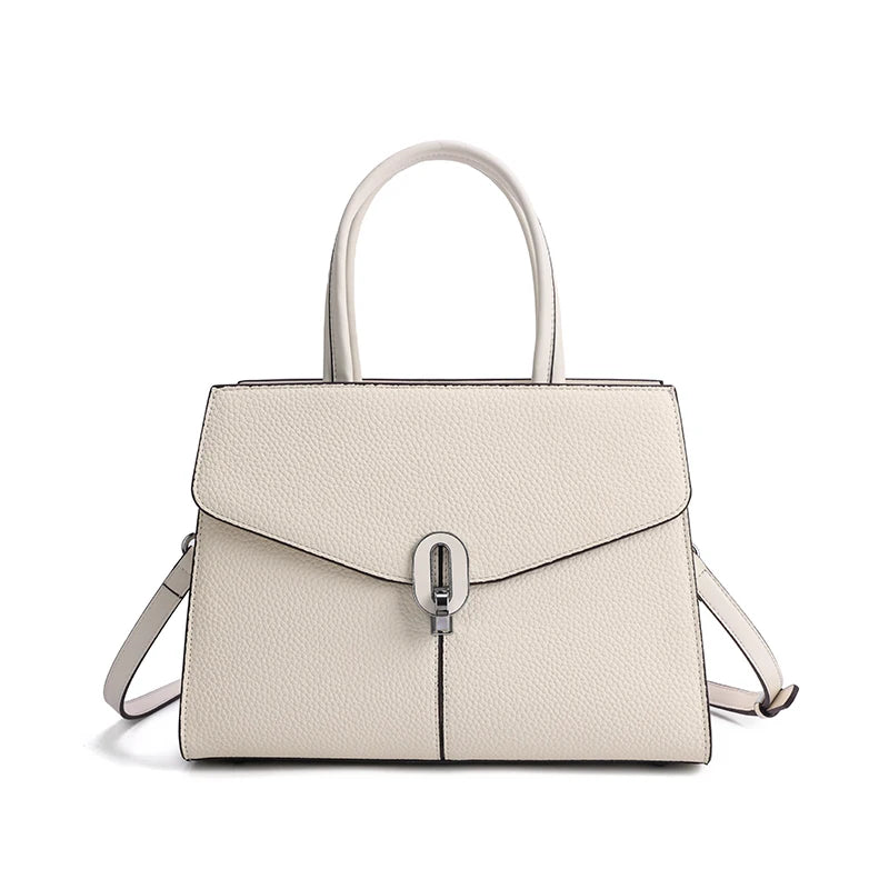 Elegant women's leather backpack handbag by Everyday Auraa, featuring a large capacity rucksack design for everyday travel.