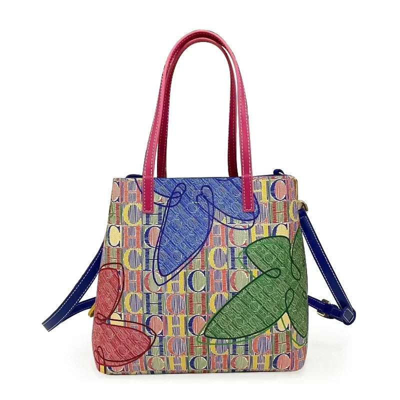 CH Women’s letter print crossbody handbag by Everyday Auraa featuring a floral designer style tote with large capacity and stylish design.