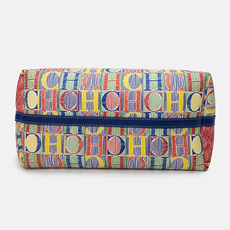 Large capacity CH Women's floral letter print crossbody handbag with tote and messenger styles by Everyday Auraa.