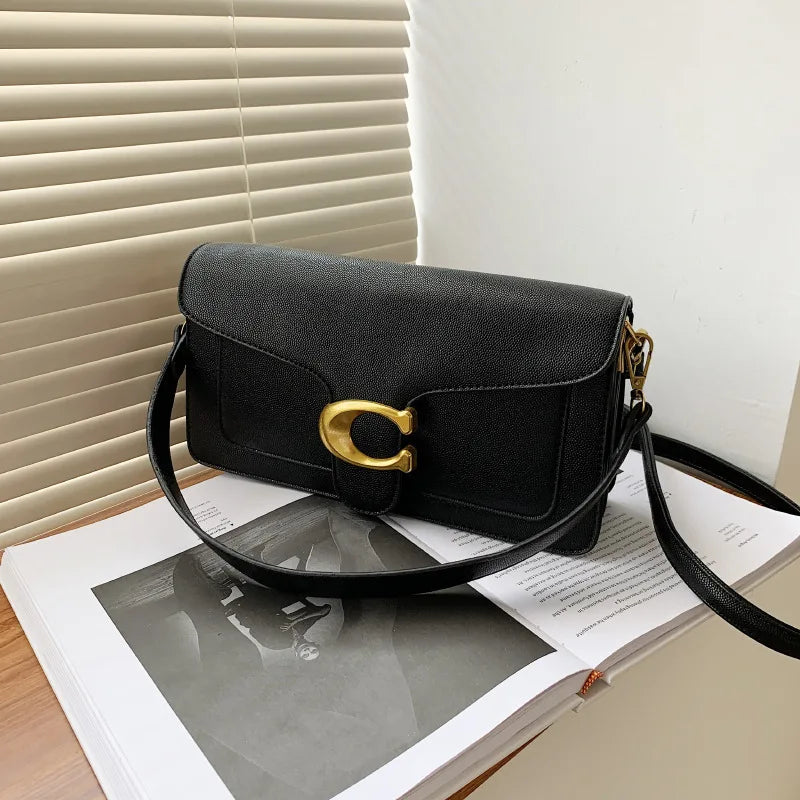 Women’s small square caviar crossbody bag by Everyday Auraa, stylish portable PU shoulder handbag with elegant mini purse design.