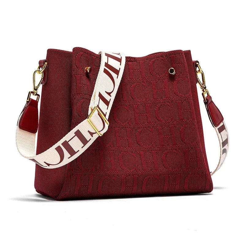 Large capacity CH Women’s Classic Crossbody Shoulder Bag by Everyday Auraa, casual fashion bucket handbag with shoulder strap.
