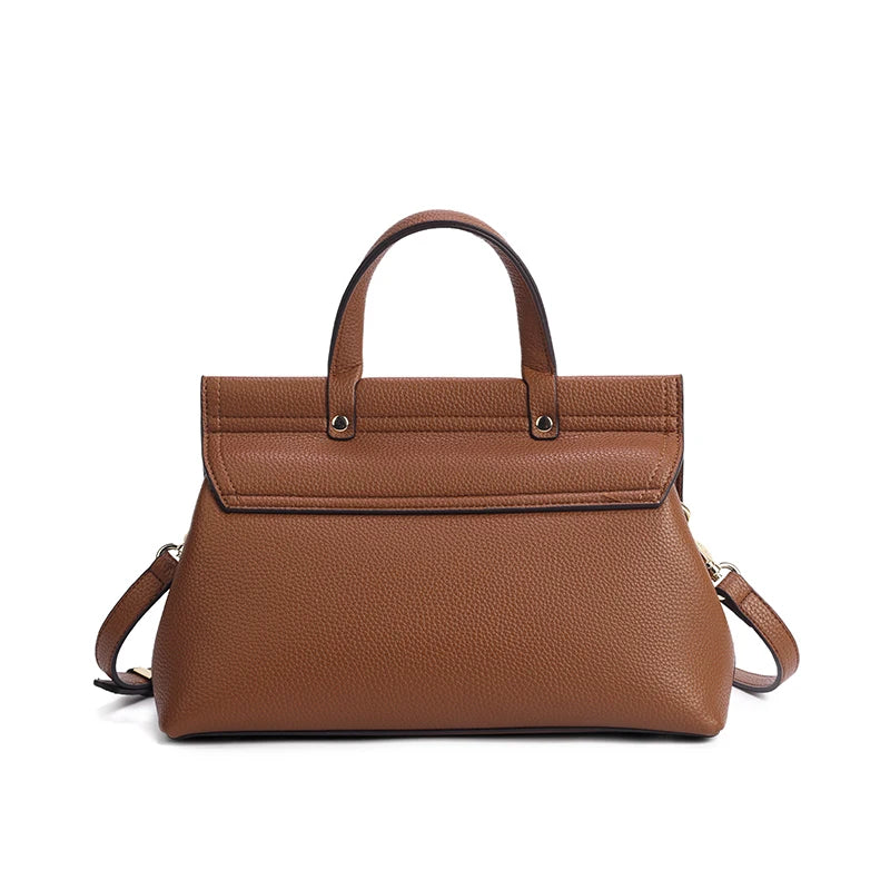 Leather women's backpack by Everyday Auraa featuring a stylish, daily-use design with crossbody and rucksack features.