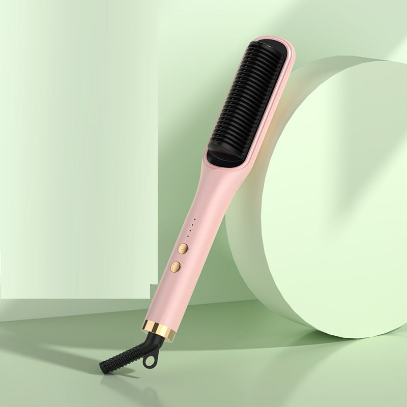 Everyday Auraa Hot & Cool Air Hair Straightener Brush with heated comb for fast styling and smooth hair, shown in the image.