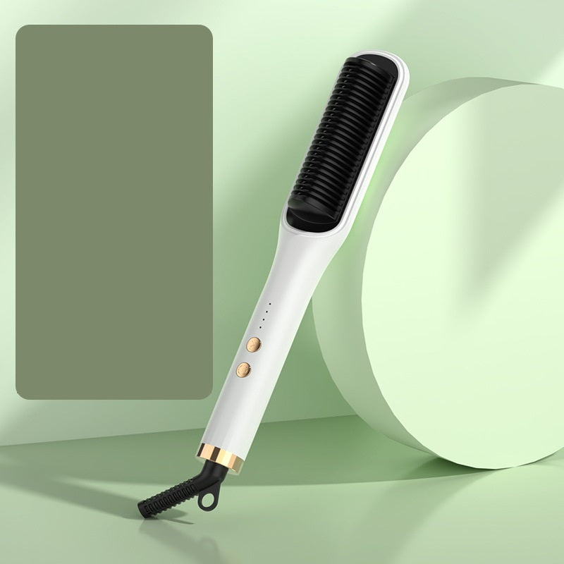 Everyday Auraa Hot & Cool Air Hair Straightener Brush, fast styling heated hair comb with adjustable temperature for smooth hair.